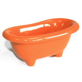 4x Mini banho cerâmico - laranja