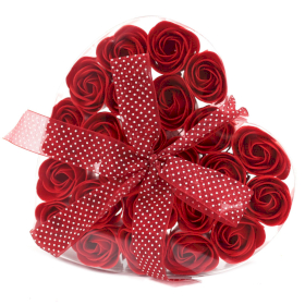 Set de 24 flores de Sabão  - rosas vermelho