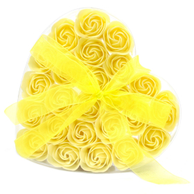 Set de 24 flores de Sabão  - rosas amarelo