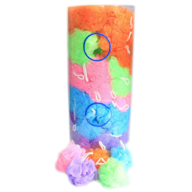 100x Tubos de exibição Scrunchie - Clássico 40gr 5 typos