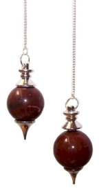 3x Pêndulos de esfera - Vermelho Jasper