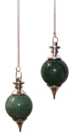 3x Pêndulos de esfera - Verde Aventurine