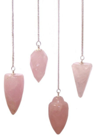 3x Pêndulos mágicos de pedras - Quartzo rosa
