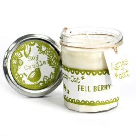 6x Velas para jarras de vidro - Fell Berry