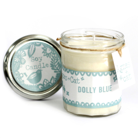 6x Velas para jarras de vidro - Dolly Blue