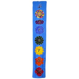 Banner vertical Chakra - celeste 183x35cm