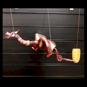 Red Coconut Dragon Mobile 37cm