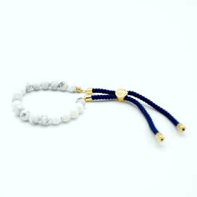 Bracelete  - Howlite branco