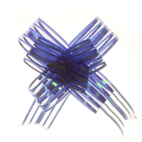 20x Laço de Organza - Azul (pacote de 10)