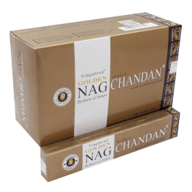 12x 15g Golden Nag - Incenso Chandan