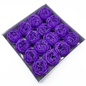 16x Flor de sabão artesanal - Peônia Ext Grande - Lavanda