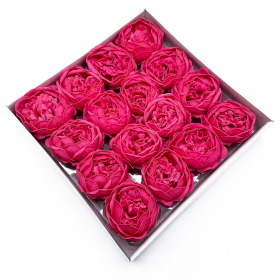 16x Flor de sabão artesanal - Peônia Ext Grande - Rosa