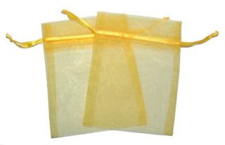 30x Bolsa de Organza - Amarelo