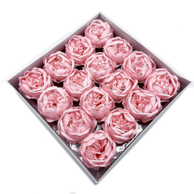 16x Flor de sabão artesanal - Peônia Ext Grande - Rosa
