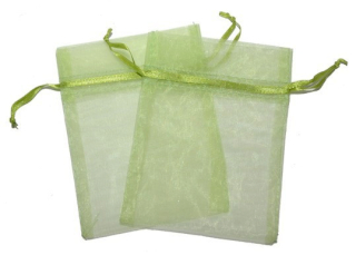 30x Bolsa de Organza - Pasto verde