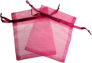 30x Bolsa de Organza - Vermelho Claro