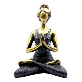 Yoga Lady Figure -  GOLD & Black 24cm