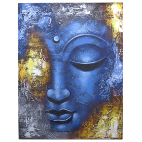 Pintura de Buda - Resumo de rosto azul