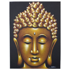Buddah Painting - Gold Sand Finish