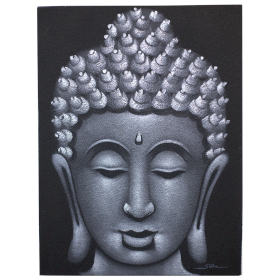 Buddah Painting - Grey Sand Finish