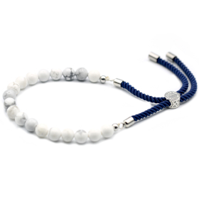 Pulseira  - Howlite Branco