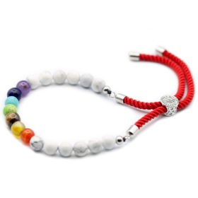 Pulseira - Howlite Branco Chakra