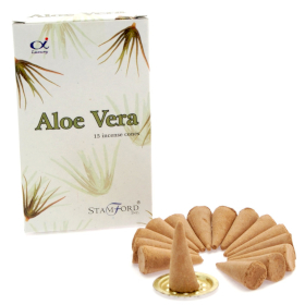 12x Conos de incenso de Aloe Vera