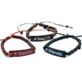 6x Coco Slogan Bangles - #Amigos