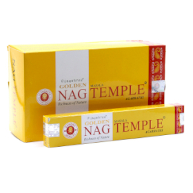 12x 15g Golden Nag - Incenso de templo