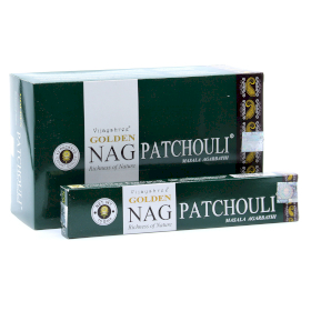 12x 15g Golden Nag - Incenso Pathouli