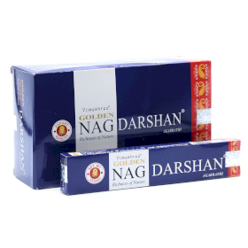 12x 15g Golden Nag - Incenso Darshan