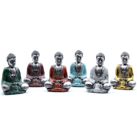 6x Mini Buda Cromado (cores fundidas)