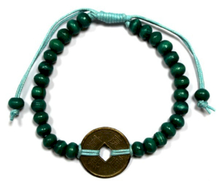 5x Pulseiras Feng Shui - Verde