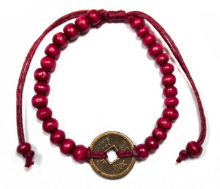 5x Pulseiras Feng Shui - Vermelho