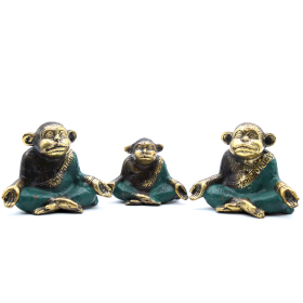 Conjunto de 3 - Família de macacos de ioga (tamanhos asst)
