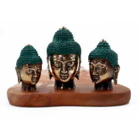 Conjunto de 3 - cabeças de Buda (tamanhos asst)