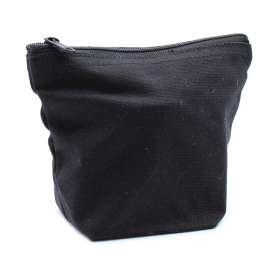12x Saco de higiene de algodão preto 10 onças - mini bolsa