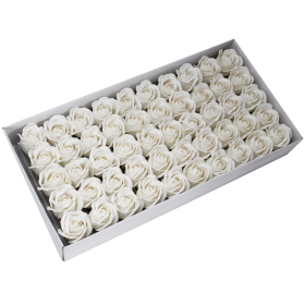 50x Flores Artesanas de sabão  - branco