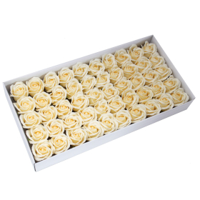 50x Flores Artesanas de sabão  - marfil