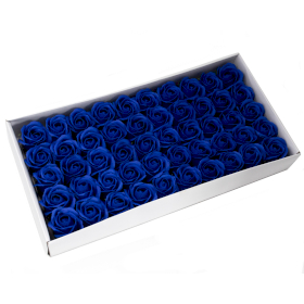 50x Flores Artesanas de sabão  - azul royal