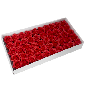 50x Flores Artesanas de sabão  - vermelha