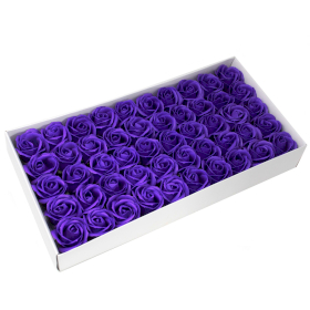 50x Flores Artesanas de sabão  - violeta