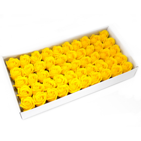 50x Flores Artesanas de sabão  - amarela