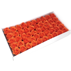 50x Flores Artesanas de sabão  - laranja escura