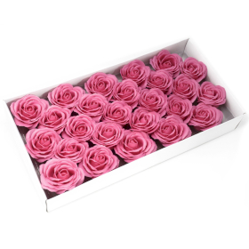 25x Flores Artesanas de sabão deco grande - rosa