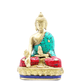 Figura de Buda de Cobre - mão para baixo - 11,5 cm