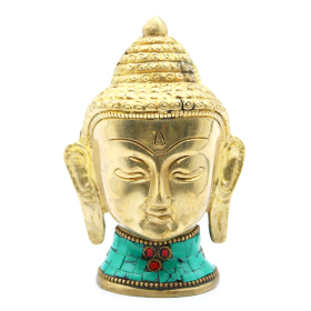 Figura de Buda de cobre - cabeça Gr- 11,5 cm