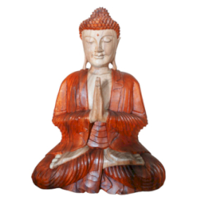 Estátua de Buda feita à mão - 30 cm de boas-vindas