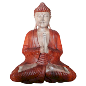 Estátua de Buda feita à mão - 40 cm de boas-vindas
