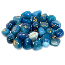 Bolsinhas com Pedras Rune Indiano - Onix azul